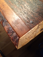 barnboard side table